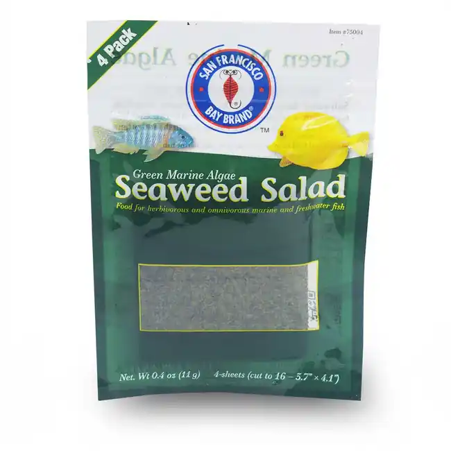Green Seaweed Salad (4 Pack) Dried Marine Algae Fish Food 12g - San Francisco Bay Brand