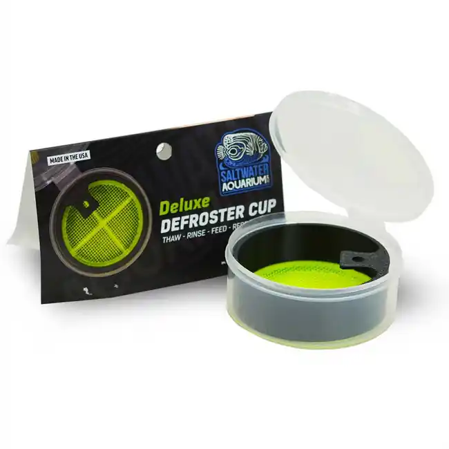 (10 Pack) - Deluxe Frozen Food Defroster Cup - THAW - RINSE - FEED - REPEAT- SaltwaterAquarium.com