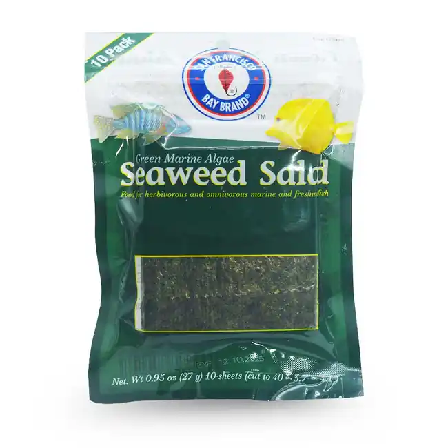 Green Seaweed Salad (10 Pack) Dried Marine Algae Fish Food 26g - San Francisco Bay Brand