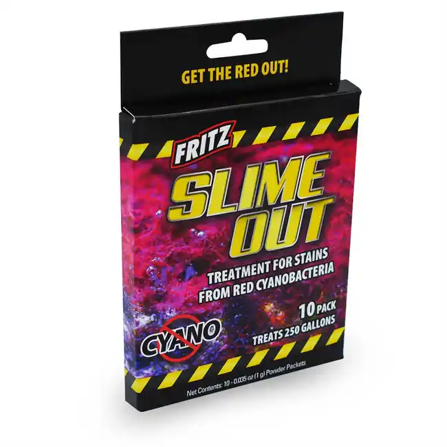 Slime Out (10 Pack) Up to 250 Gallons - Removes Red Slime Algae (Cyanobacteria) - Fritz