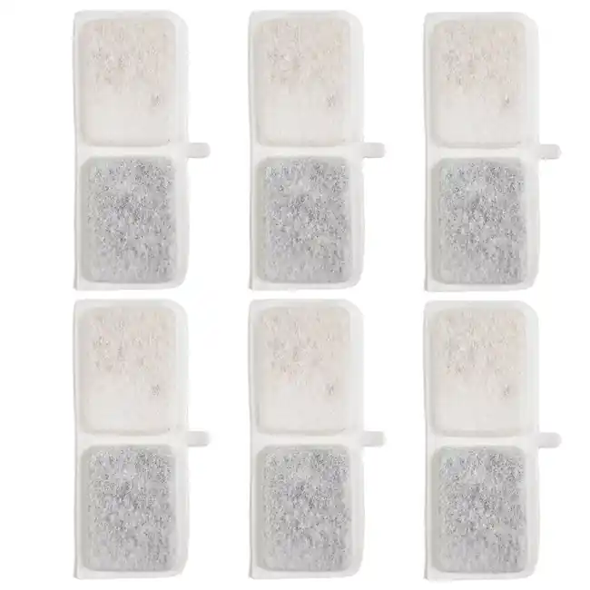 Replacement Carbon and Resin (6 Pack) for The Duo 2-in-1 Submersible Filter with LED Light - Level One Pets