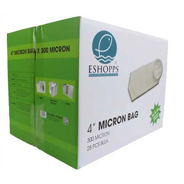 Bulk 4" 300 Micron Filter Sock w/Ring (25x pcs) - Eshopps