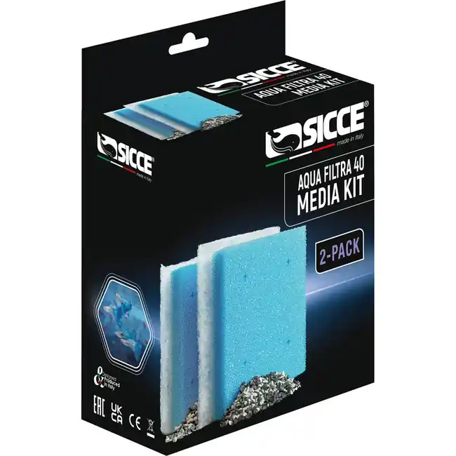 AQUA FILTRA 40 Replacement Media Kit (2 Pack) - Sicce