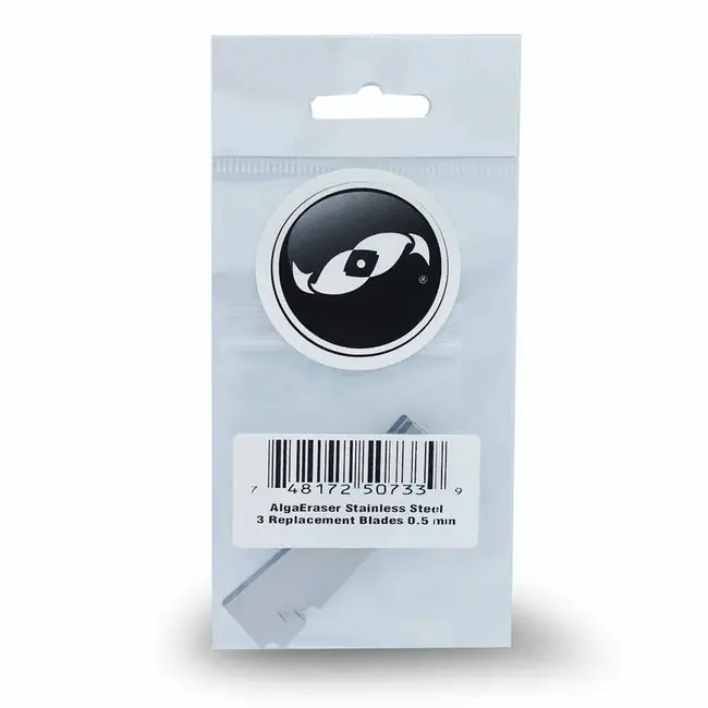 AlgaEraser Replacement Stainless Steel Blades Set of 3x (0.5 mm thick) - Two Little Fishies