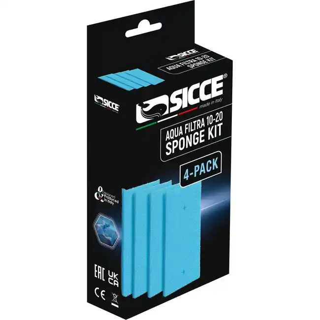 AQUA FILTRA 10-20 Replacement Sponges only (4 Pack) - Sicce