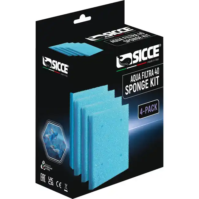 AQUA FILTRA 40 Replacement Sponges only (4 Pack) - Sicce