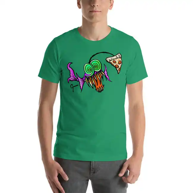 Dinnertime Anglerfish T-Shirt Premium Bella Canvas 3001 - SAQPrint