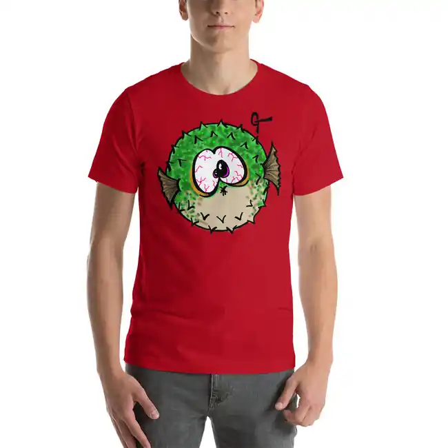 Puff Pufferfish T-Shirt Premium Bella Canvas 3001 - SAQPrint