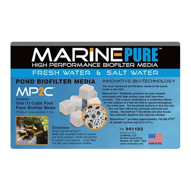 MarinePure High Performance Biofilter Media MP2C (2 Cubic Foot) - Cermedia