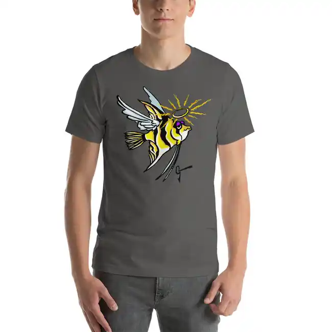 Angelfish Angel T-Shirt Premium Bella Canvas 3001 - SAQPrint