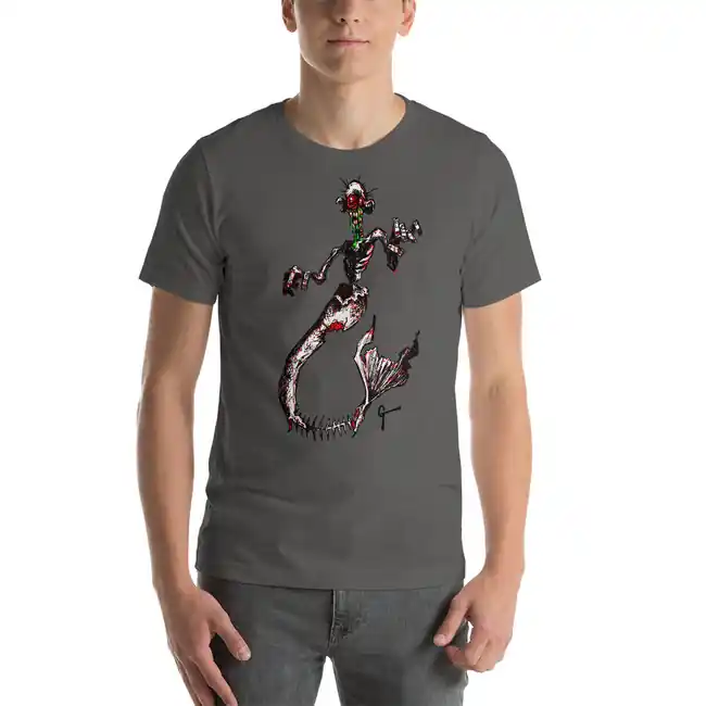 Zombie Mermaid T-Shirt Premium Bella Canvas 3001 - SAQPrint
