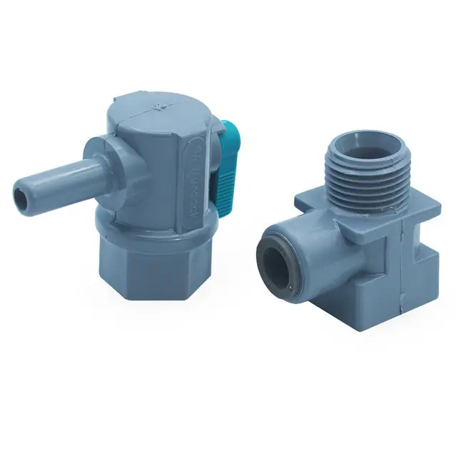 EZ Faucet Adapter 1/2" Kit Mur-lok 90 Ball Valve Inline Push Connect