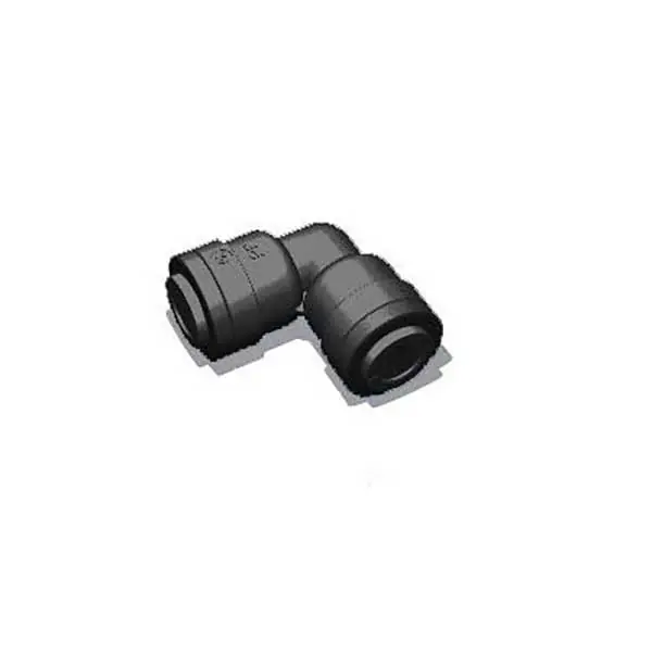 1/4" Tube x 1/4" Tube RO Push Connect Union Elbow (BLACK) Mur-Lok