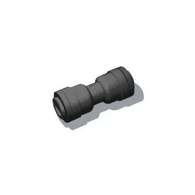 1/4" Tube x 1/4" Tube RO Push Connect Union (BLACK) Mur-Lok