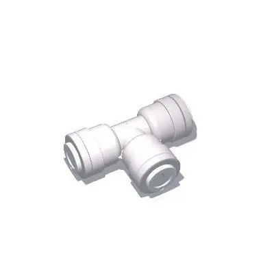 1/4" Tube RO Push Connect Union Tee (WHITE) Mur-Lok