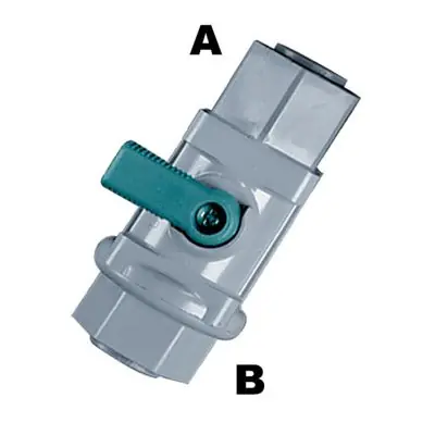 Ball Valve - 1/4" Mur-lok x 1/4" Mur-lok Inline Push Connect