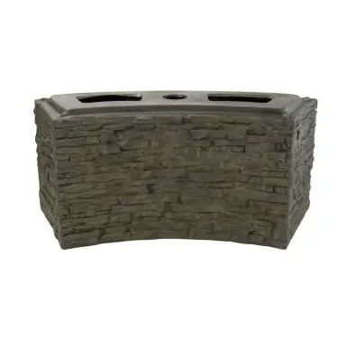 STACKED SLATE WALL BASE-CURVED