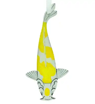 Hand Painted Koi Ornament K002 - jennpai art