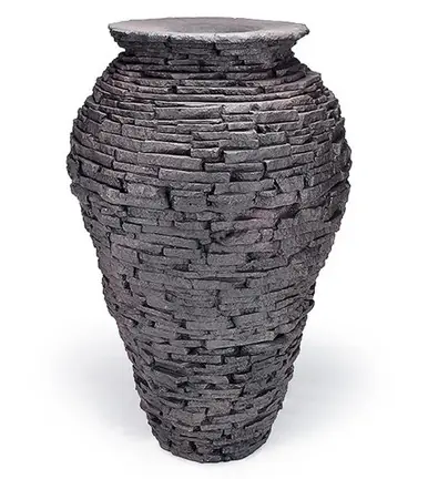 STACKED SLATE URN - 55" H (140 CM)