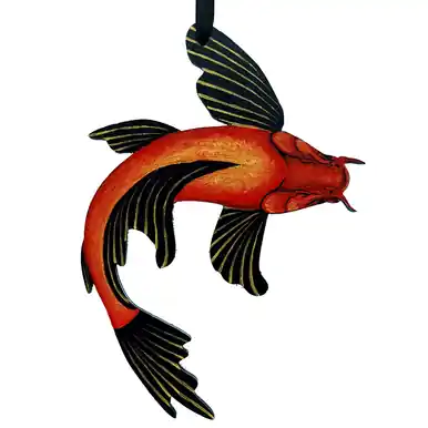 Hand Painted Koi Ornament BK001 - jennpai art