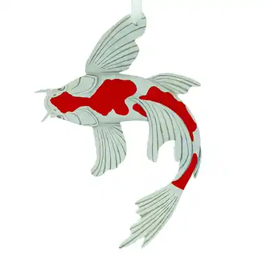 Hand Painted Koi Ornament BK007 - jennpai art
