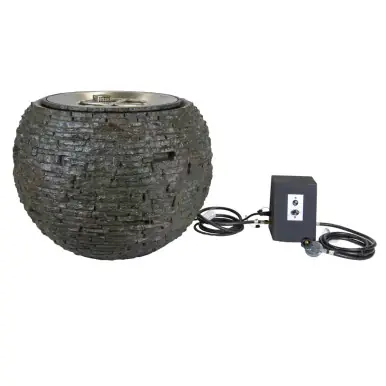 FIRE AND WATER STACKED SLATE SPHERE – 32" DIA (81 CM) - Aquascape