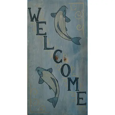 Welcome Wood Sign 11x21 - jennpai art