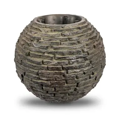 STACKED SLATE SPHERE - 18" DIA (46 CM)