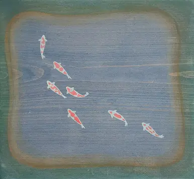 Mud Pond Wood Art 12x11 - jennpai art