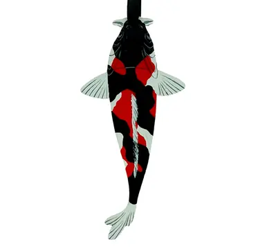 Hand Painted Koi Ornament K001 - jennpai art