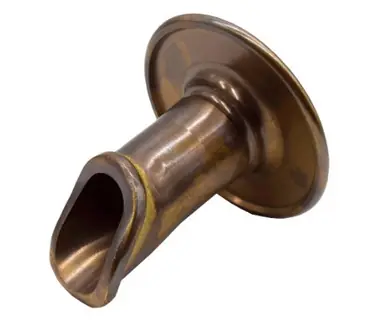 Vianti Falls Brass 2" Antique Scupper with round wall plate - Easy Pro
