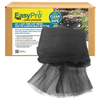 3/8" Fine Mesh / 10' X 100' Premium Pond Cover Netting - Easy Pro