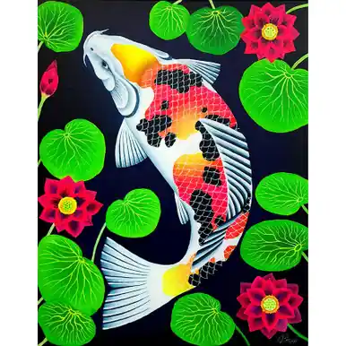 Flourescent Koi - jennpai art
