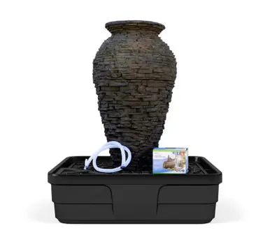 STACKED SLATE URN FOUNTAIN KIT - 45" H (114 CM)