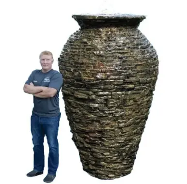 STACKED SLATE URN - 8' H (2.44 M) [ELIGIBLE FOR MIXED QTY BREAK]