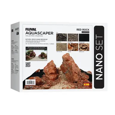 Fluval Aquascaper Natural Rock & Sand Décor Set, Nano 24 lb / 11 kg, Red Rock Canyon