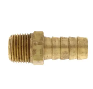 1/2" Hose Barb x 3/8" NPT Male Brass Pipe Adapter - AquaCave