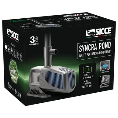 Sicce SyncraPond 1.5 Pond Pump with Fountain - 357gph