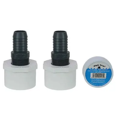 UV Sterilizer Reducer Kit, 2” PVC to 3/4” barb - AquaCave
