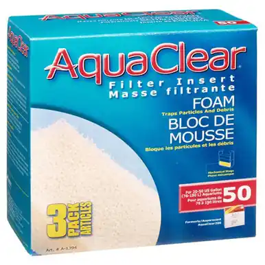AquaClear 50 Foam Filter insert, 3 pack - Fluval