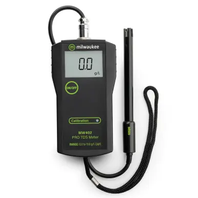 MW402 TDS Meter, Range: 0.0 10.0 g/ With ATC by Milwaukee Instruments