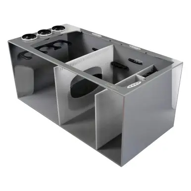 Bashsea SMS-3018 Smart Series Sump, 30 X 18 X 16 in. - White/Gray