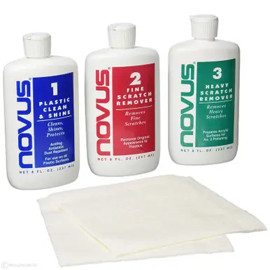 Novus Plastic Polish Kit 2oz - #1,2,3 and 2 Polish Mates