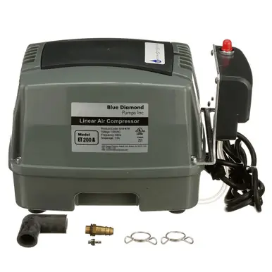 Blue Diamond ET200A W/ALARM Linear Air Pump