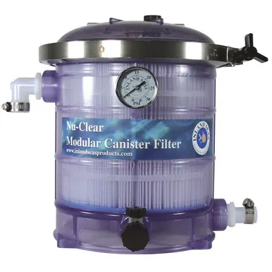 Nu-Clear Modular Canister Filter Model 533 with Micron Cartridge, Carbon & Gauge