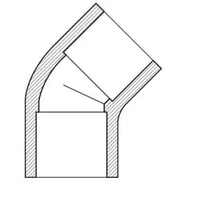 1.5" PVC Elbow SLIP x SLIP 45 degree - AquaCave