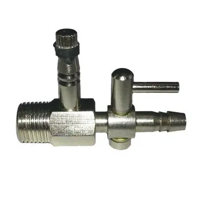 Nickle Plated Lever Style Air Valve 3/16" ID - AquaCave