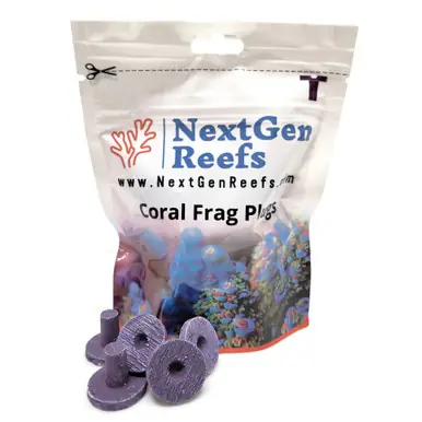 Ocean Wonders NextGen 1" Ceramic Coralline Purple Coral Frag Plugs 25 pc