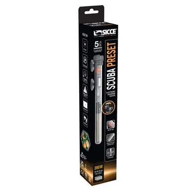 Sicce SCUBA Preset 200 - Submersible Heater - 200 Watt