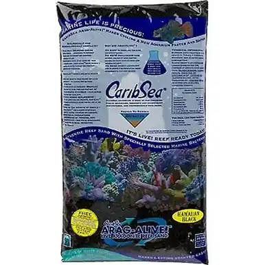CaribSea Arag-Alive Hawaiian Black Live Sand, 20 lb.